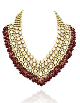 Maya Kundan Haar Red - The Pashm